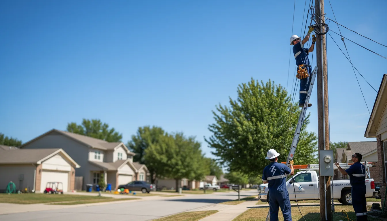 Residential electrician providing installation services in Ashville, OH